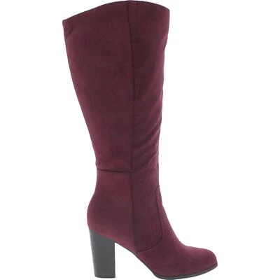 STYLE & CO Para Mujer NUEVAS Botas de Vestir Wine Addyy Veganas Gamuza Hasta la Rodilla | Talla 5 Foto 1 de 4