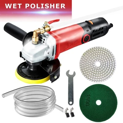 IMESHBEAN 4" Variable Speed Electric Wet Stone Polisher for Granite Marble Concrete