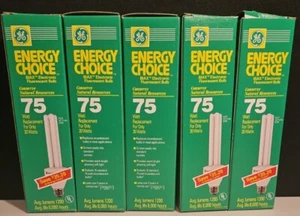 5 GE BIAX Electronic Fluorescent 75 Watt Bulb NEW Light bulb Boxed - Picture 1 of 3