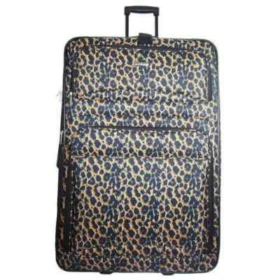 BRAND NEW - LEOPARD Print 2-Wheeled Expandable Luggage - Image 1 of 2