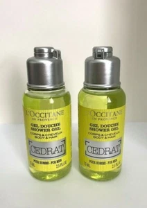 L'occitane Body&Hair Shower Gel Cedrat Pour Homme For Men 75ml x 2 Brand New - Picture 1 of 1