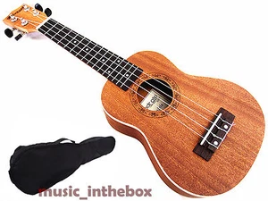 Woodnote Great Sound 21" Mahogany with Ivory Inlaid Soprano Ukulele + Bag - Picture 1 of 10