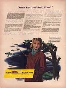 1943 NASH KELVINATOR "Quando torni... Non temere mai tesoro" WW2 Stampa Adv - Foto 1 di 1