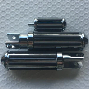 5/8" FEMALE Small Dia Chrome Ribbed Rail Passenger & Shift Peg FOR H/D XL Dyna - Picture 1 of 4