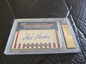 CLARENCE "ACE" PARKER 2 of 5: 2010 Razor Sports Icons HOF Cut Clean Autograph  - Picture 1 of 16