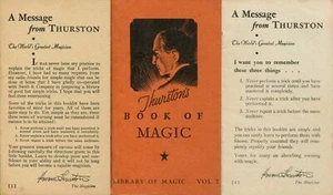 Thurston's Book of Magic 3 volumi piccoli libretti pubblicità Swift's Fine Food anni '30 - Foto 1 di 10