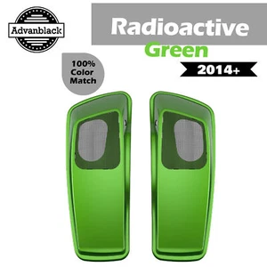 Cubierta de audio para alforja verde radiactivo 6x9" para Harley Touring 14+ verde radiactivo - Imagen 1 de 7