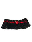 Vtg Leg Garter Valentine Red Black Lace Key To My Heart Simone Appliqu Gift Bow