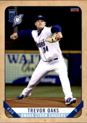 2018 Omaha Storm Chasers Choice #21 Trevor Oaks Riverside California CA Card - Image 1 of 2