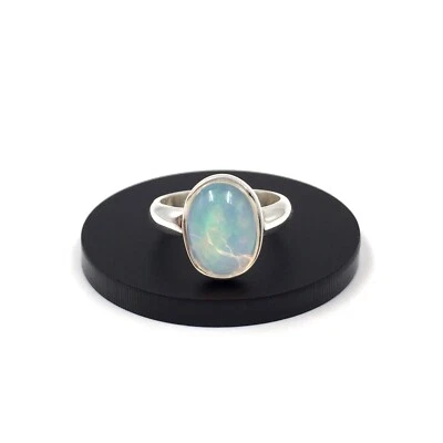 Anello in argento sterling 925 a opale pieno 5,50 ct gioiello opale massiccio... - Immagine 1 di 4