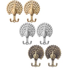 2Pcs Peacock Curtain Drapery Tiebacks Door Wall Tassel Hook Hanger 3 Colors