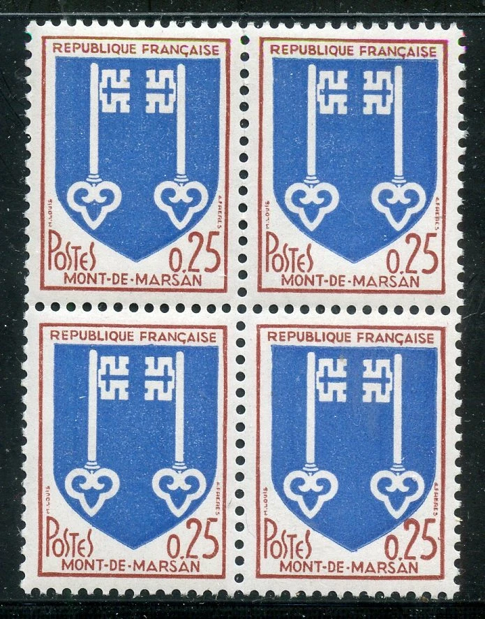  STAMP / TIMBRE DE FRANCE NEUF BLOC DE 4 // N° 1469 ** BLASON MONT DE MARSAN - Photo 1/1