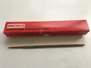 vintage 7 3/4" N.O.S Made in the U.S.A Simonds Small Round Standard Metal File - Picture 1 of 2