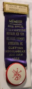 Medalla de colección de la Asociación de Bomberos Voluntarios 1955 - Clayton, Nueva York - Imagen 1 de 5