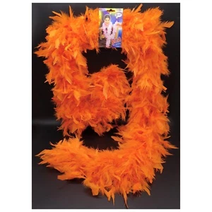 XL Orange Federboa (140g / 180cm) Karneval Federschlange Extra Dicke Feder Boa - Photo 1/1