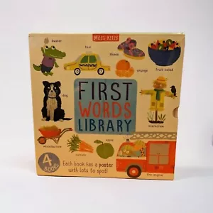 First Words Library 4 Book Set Miles Kelly Children Learning RRP £52 NEW - Picture 1 of 5