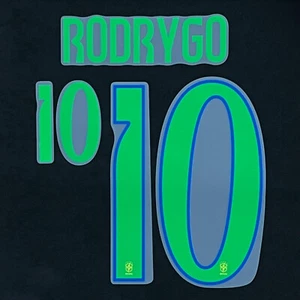 OFFICIAL RODRYGO #10 Brazil Home 2024-25 PRINT - Picture 1 of 6