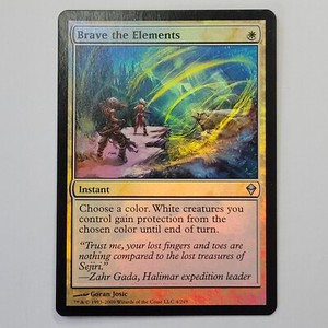 MTG - Brave The Elements - Zendikar - LP/NM - Foil - Magic The Gathering - White