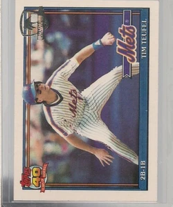 1991 TOPPS DESERT SHIELD TIM TEUFEL METS - Picture 1 of 2