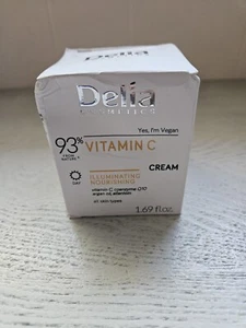 Delia Cosmetics Vitamin C Creme 1,69oz Vegan Tag Aufhellend Pflegend Neu Neu im Karton - Bild 1 von 6