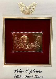 Golden Replicas United States Stamp 1986 Polar Explorers Elisha Kent Kane - Picture 1 of 3