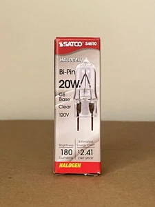 Satco 20WT4/CL/G8/120V 20W Bi-Pin G8 Base T4 Clear Warm White Light Bulb - Picture 1 of 3