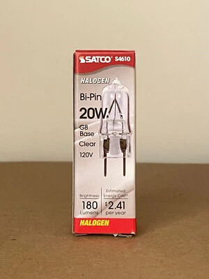 Satco 20WT4/CL/G8/120V 20W Bi-Pin G8 Base T4 Clear Warm White Light Bulb - Image 1 of 3