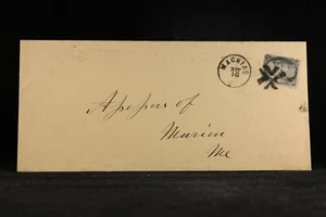 Maine: Machias 1860s #73 cubierta circular sin sellar, elegante Cross Roads cancelar - Imagen 1 de 2