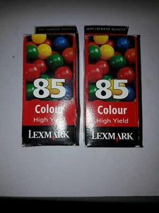 2x LEXMARK 85 Lot 2 Cartouches Jet d'encre COULEUR d'origine Color NEUF 12A1985E - Photo 1/1