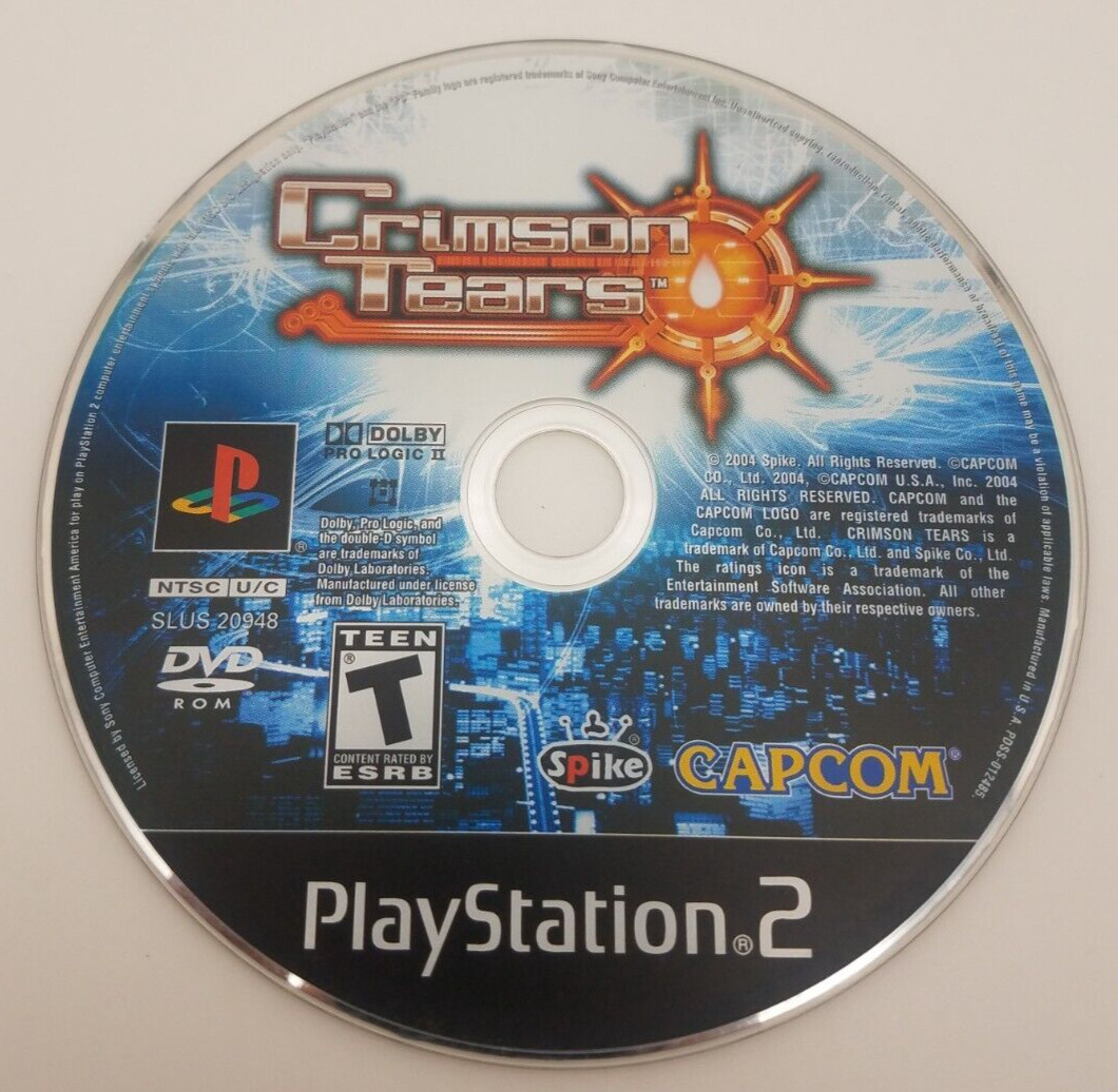 Crimson Tears PS2 (Sony PlayStation 2, 2004) *Game Disc Only*