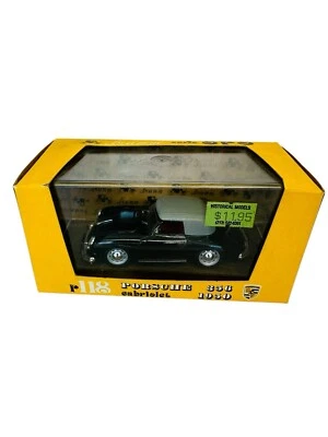 Porsche 356 Cabriolet r118 1950 Brumm 1:43 NOS negro gris superior vintage Foto 1 de 4