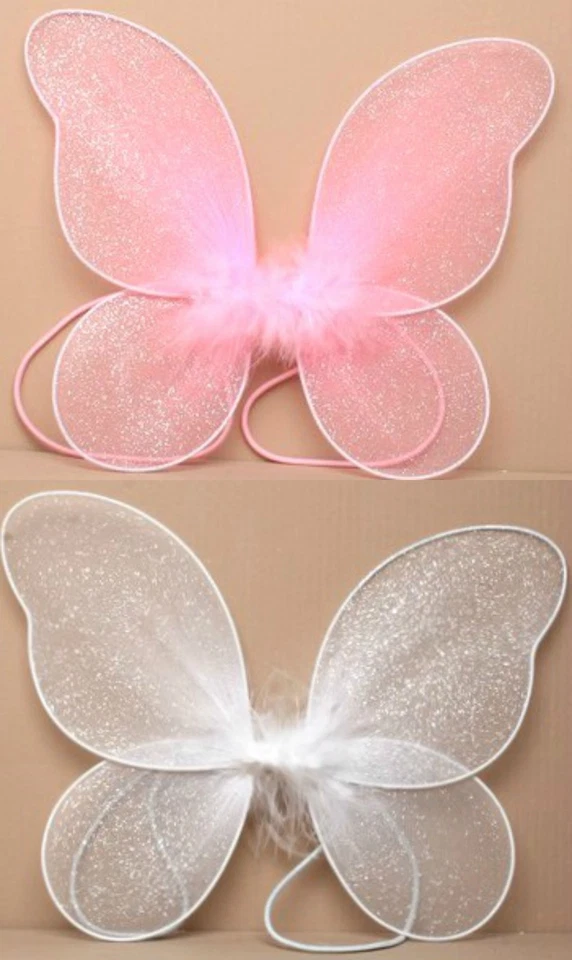 Very Small Butterfly Fairy Wings for Girls Fancy Dress Dressing Up Pretend Play - Image 1 of 1