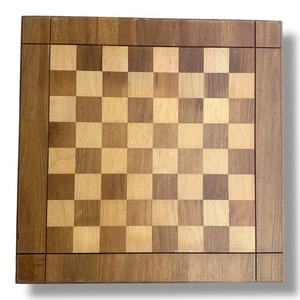 Vintage Drueke 18" x 18" Turnier Schachbrett Massivholz - NUR Brett - Bild 1 von 3