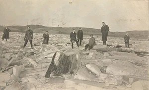 c1910 Real Photograph Postcard - Northern Iowa River Ice Jam ~ #-7775 - Picture 1 of 15