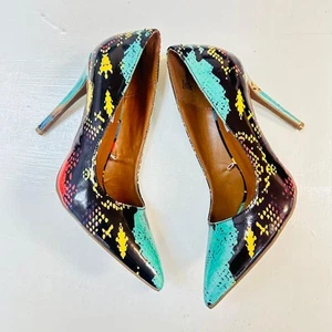 Steve Madden Proto Multi Faux Schlange spitze Pumps Größe 7,5M - Bild 1 von 9