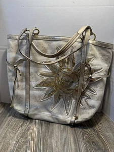 Bolso de Mano Coach Audrey Edición Limitada Dorado Sol Estrella de Mar Bordado Adornado - Imagen 1 de 13