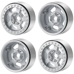 4x 1.9'' Alloy Beadlock Wheel Rims For RC 1/10 SCX10 CC01 RC4WD D90 TRX4 Crawler - Picture 1 of 12