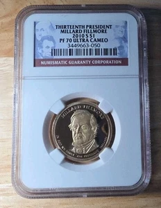 2010 Millard Fillmore Presidental Dollar Münze PF 70 UCAM 3449663-50 - Bild 1 von 2