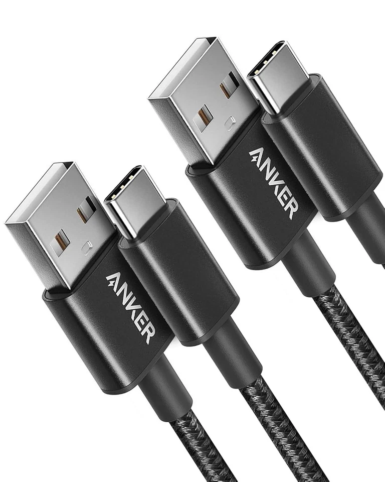 USB Type C Cable Anker 2-pack 3ft Premium Nylon Usb-c to Usb-a Fast Charging