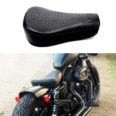For Suzuki Intruder 700 750 800 1400 1500 Front Driver Solo Seat Crocodile Black - Image 1 of 4