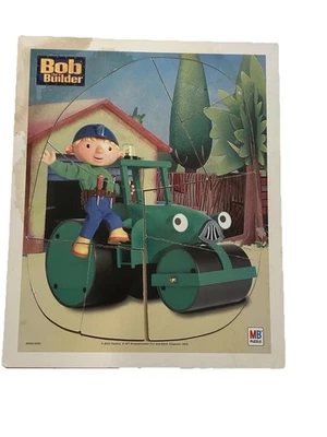 2 Milton Bradley 2002 Hasbro Bob The Builder Wood Puzzles Lot Bob And Friends - Image 1 of 4