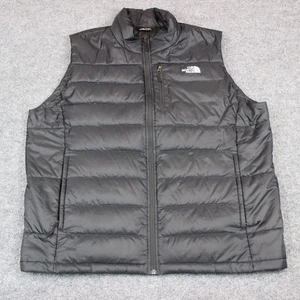 The North Face Puffer Vest Men's 2XL Black Full Zip Pocket Nylon 550 Goose Down - Picture 1 of 13