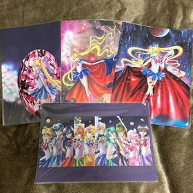 Sailor Moon Clear File Set & Flyer, Used, SEGA, Sailor Soldiers,