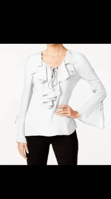 Blusa poeta manga campana mariposa con volantes Eci talla L romántica boho cottagecore Foto 1 de 4