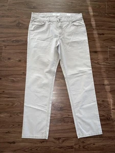 Pantalones Brax Para Hombre 36x32 Beige/Caqui Cooper Elegante Calce Regular Cinco Bolsillos Informales - Imagen 1 de 8