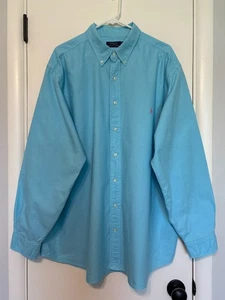 Ralph Lauren Polo Herren L/S Garment-Dyed Button-Down Oxford Hemd 2XB Blau Pony - Bild 1 von 12
