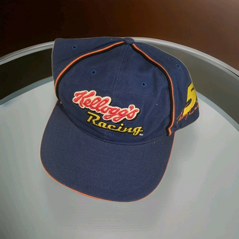 Vintage Terry Labonte #5 Kellogg’s Racing NASCAR Hat – Snapback Blue/Yellow/Red - Image 1 of 4