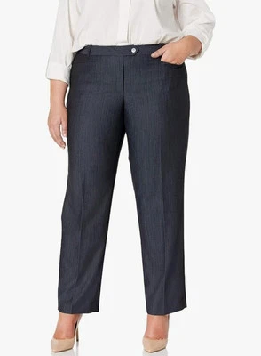 Calvin Klein Women's Plus Size Modern straight-leg Dress Pants Indigo Blue 22W - Image 1 of 4