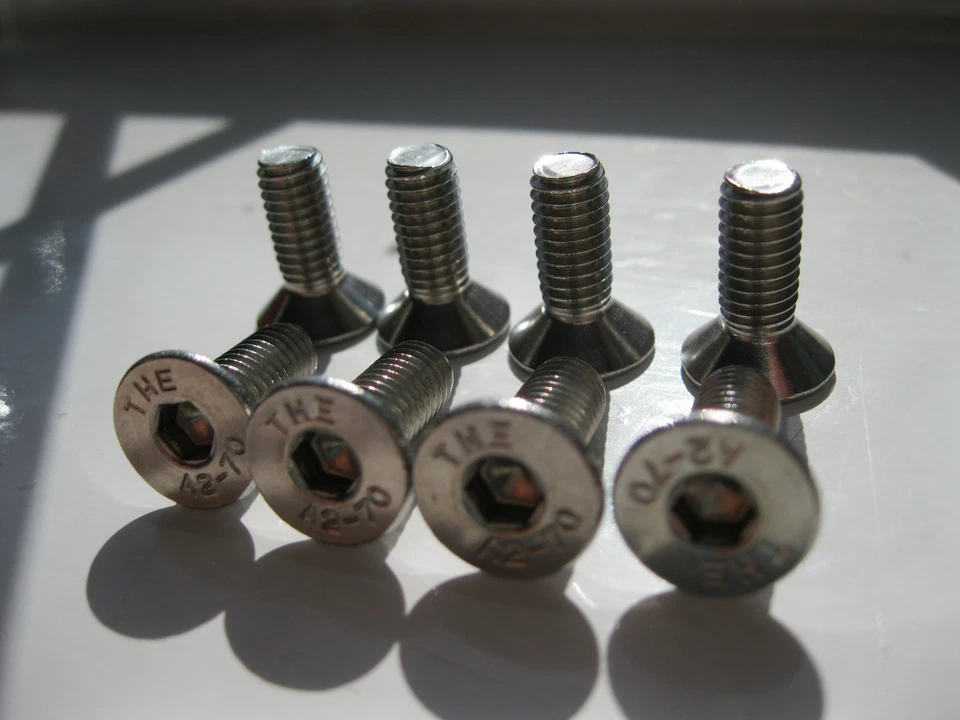 m8 x 16mm long front rear  brake disc retaining screws  x 8 free post - Image 1 of 1
