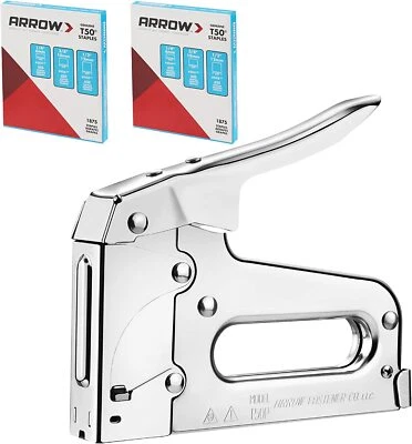Arrow T50 Heavy Duty Staple Gun Kit with 3750 Pieces T50 1/4" 3/8", 1/2" Staples - Image 1 of 4